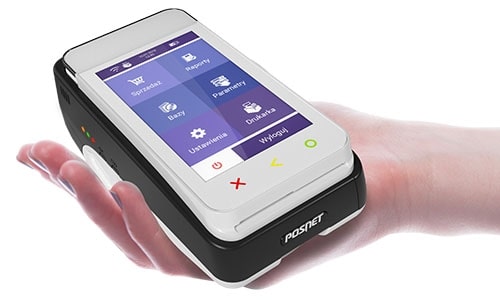 Kasoterminal Pospay mobilne urządzenie mieszczące się w dłoni